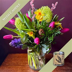 Spring Vase &amp; Candle