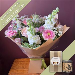 Mabel Bouquet Chocolate &amp; Candle Gift